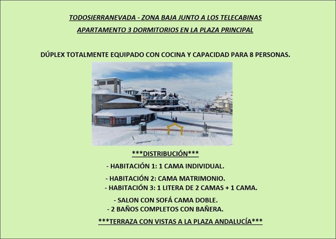 Ski & Snow Apartmentos By Todosierranevada - Plaza Principal Junto A Los Telecabinas Sierra Nevada Exterior foto